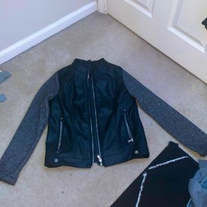 Cool Leather Jacket with Soft Sleeves